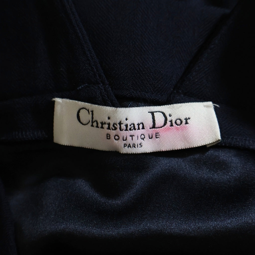 Christian Dior(クリスチャンディオール) マルチジップ ノースリーブロングワンピース ネイビー #38 4A12066331 レディース