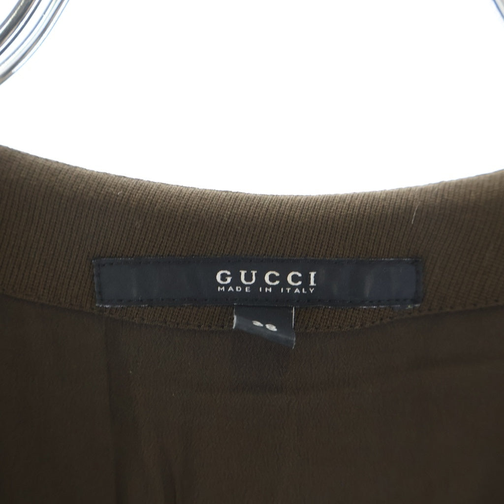 GUCCI(グッチ) ウエストベルト 半袖ワンピース ブラウン #38 201436 レディース