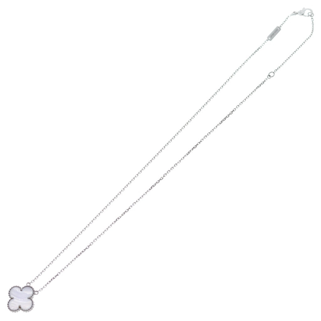 Van Cleef & Arpels(ヴァンクリーフアンドアーペル) ヴィンテージ アルハンブラ カルセドニー ネックレス シルバー VCARD34900 レディース
