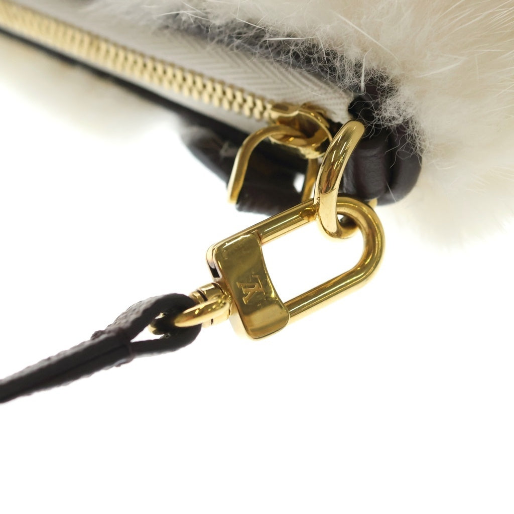 LOUIS VUITTON(ルイヴィトン) ネオポシェットミラ モノグラム ショルダーバック ミンク ファー ホワイト ゴールド金具 M59294 レディース