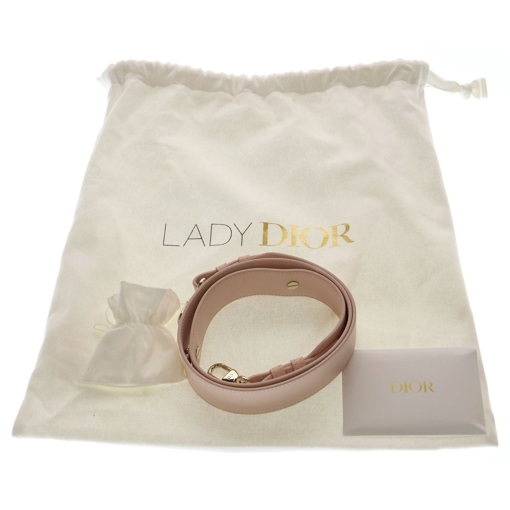 Christian Dior(クリスチャンディオール) MY LADY DIOR マイレディディオール カナージュ スモール ハンドバッグ ピンク レザー レディース