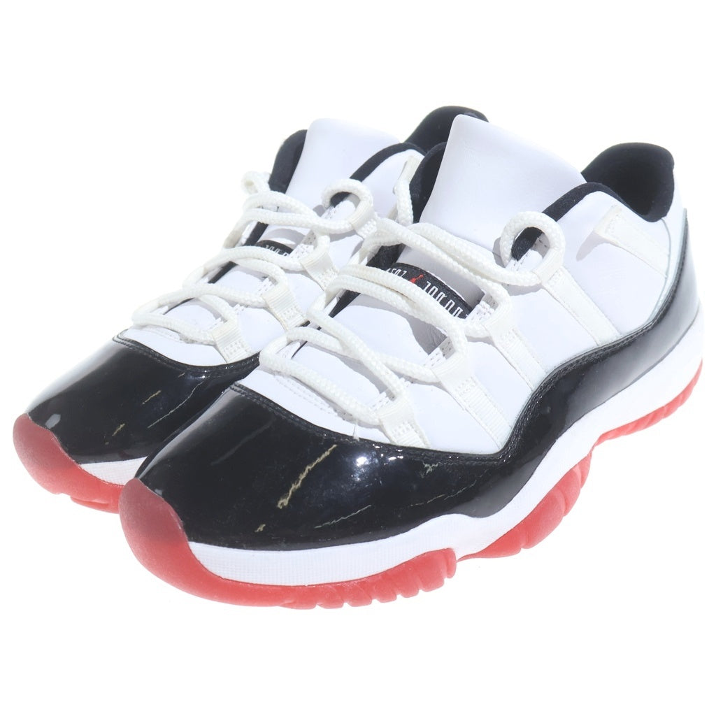 美品NIKE AIR JORDAN 11 Low ホワイト/ブラック/レッド NIKE(ナイキ) AIR JORDAN11 RETRO LOW ローカットスニーカー ホワイト