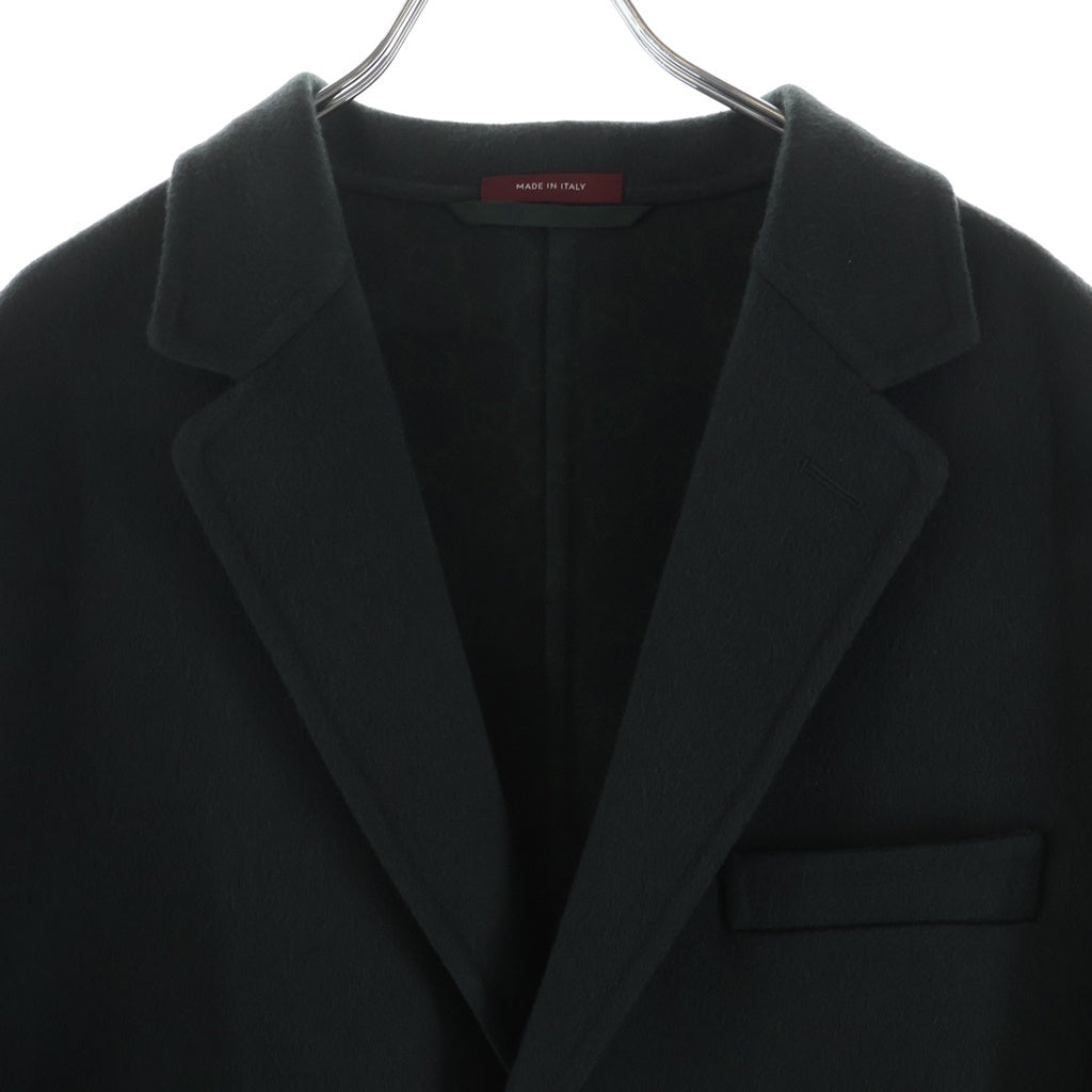 GUCCI グッチ ダブルウールコットン シングルブレスト コート ダークグリーン #50 827229 GUCCI(グッチ) ダブルウールコットン シングルブレスト コート ダーク