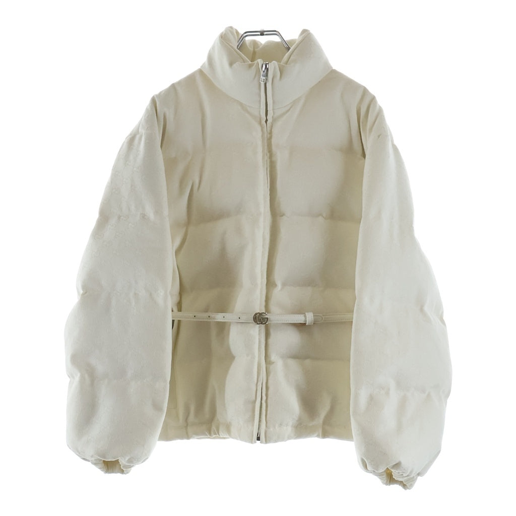 GUCCI(グッチ) GGキャンバス パデットボンバージャケット ホワイト #40 817549 レディース