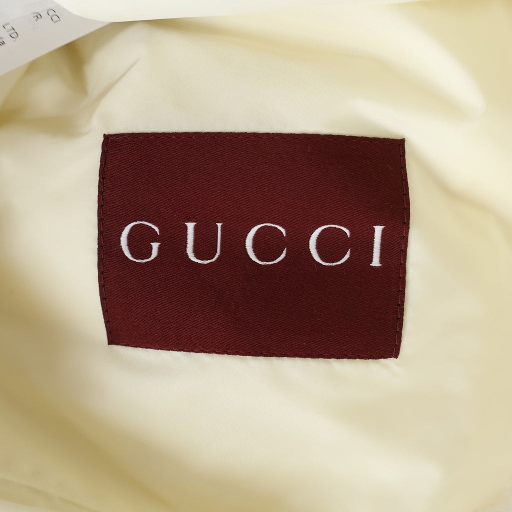 GUCCI(グッチ) GGキャンバス パデットボンバージャケット ホワイト #40 817549 レディース