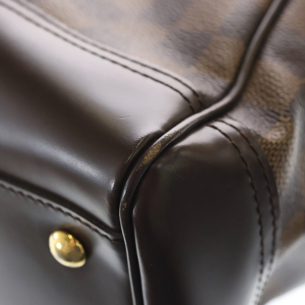 LOUIS VUITTON(ルイヴィトン) ダミエ エベヌ ナイツブリッジ PVC レザー ハンドバッグ ブラウン N51201 レディース