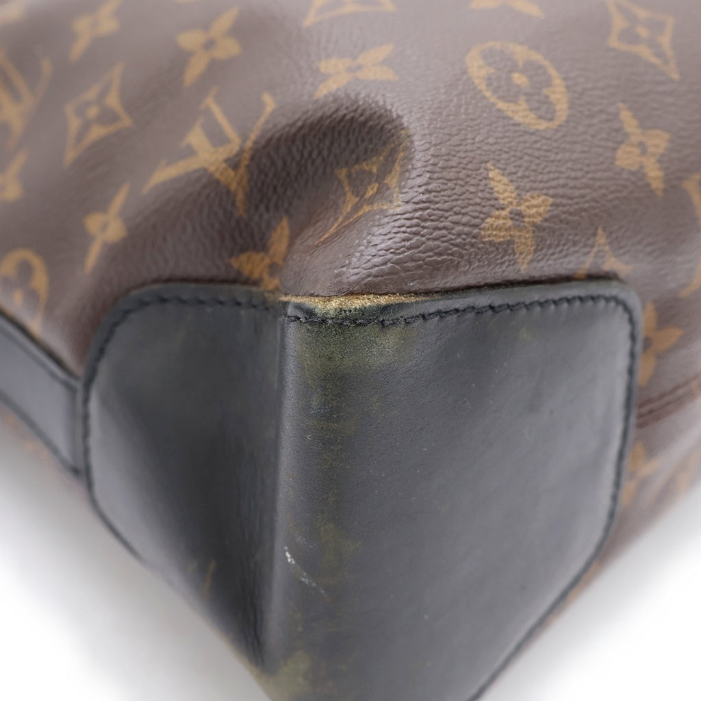 LOUIS VUITTON(ルイヴィトン) マカサー トーレス ショルダーバッグ ブラウン×ブラック レザー×PVC M40387 シルバー金具 レディース