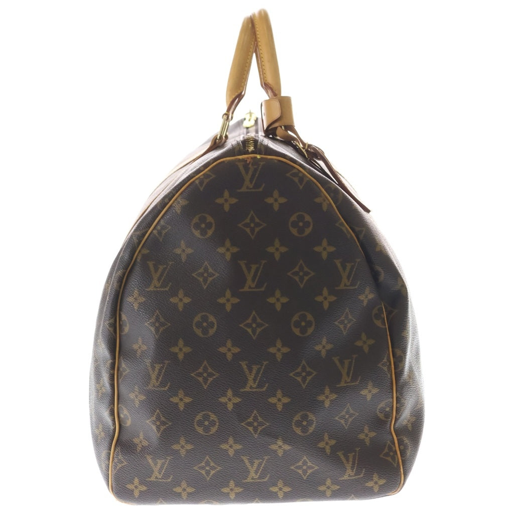 LOUIS VUITTON(ルイヴィトン) モノグラム キーポル55 ボストンバッグ ハンドバッグ トラベルバッグ ブラウン レザー×PVC M41424 ゴールド金具 レディース
