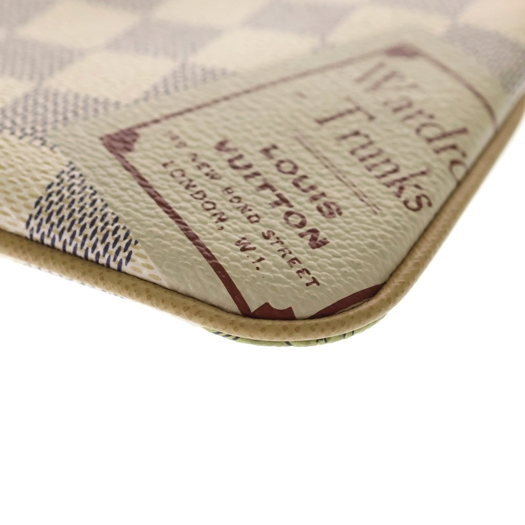 LOUIS VUITTON(ルイヴィトン) ダミエアズール ポシェットミラMM ミニハンドバッグ チェーンバッグ ケース アイボリー PVC N63078 ゴールド金具 レディース