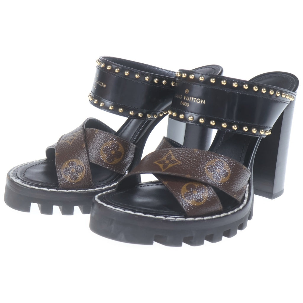 LOUIS VUITTON(ルイヴィトン) スタートレイル ライン ヒールサンダル シューズ ブラック/ブラウン MA1129 レディース