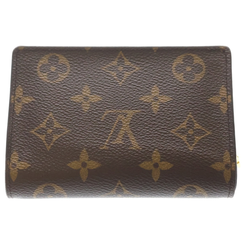 LOUIS VUITTON(ルイヴィトン) モノグラムリバース ポルトフォイユ・ジュリエットコンパクトウォレット 二つ折り財布 コインケース ブラウン PVC M69432 ゴールド金具