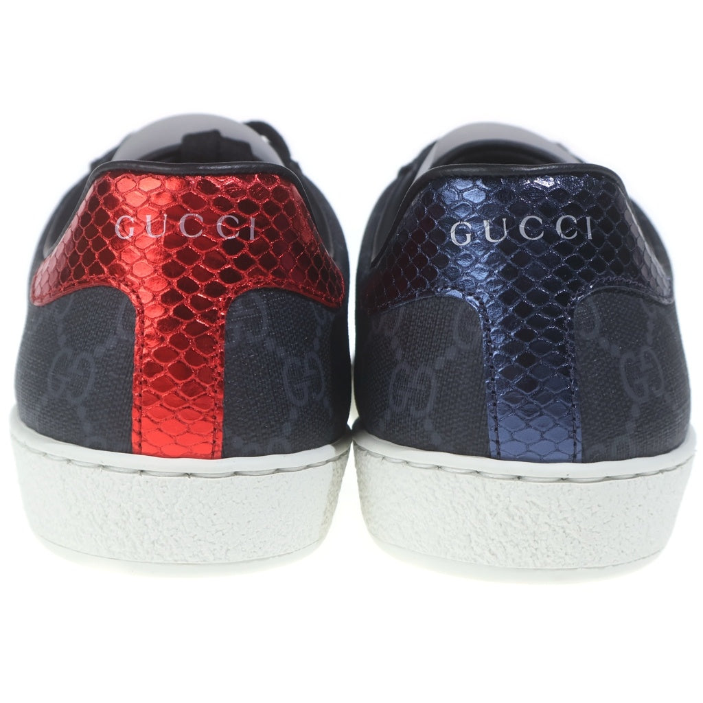 GUCCI(グッチ) エース GGスプリーム ローカットスニーカー PVC レザー ブラック 429445