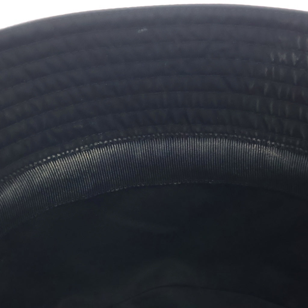 PRADA(プラダ) RE-NYLON リナイロン トライアングルロゴプレート バケットハット 帽子 ブラック 1HC137