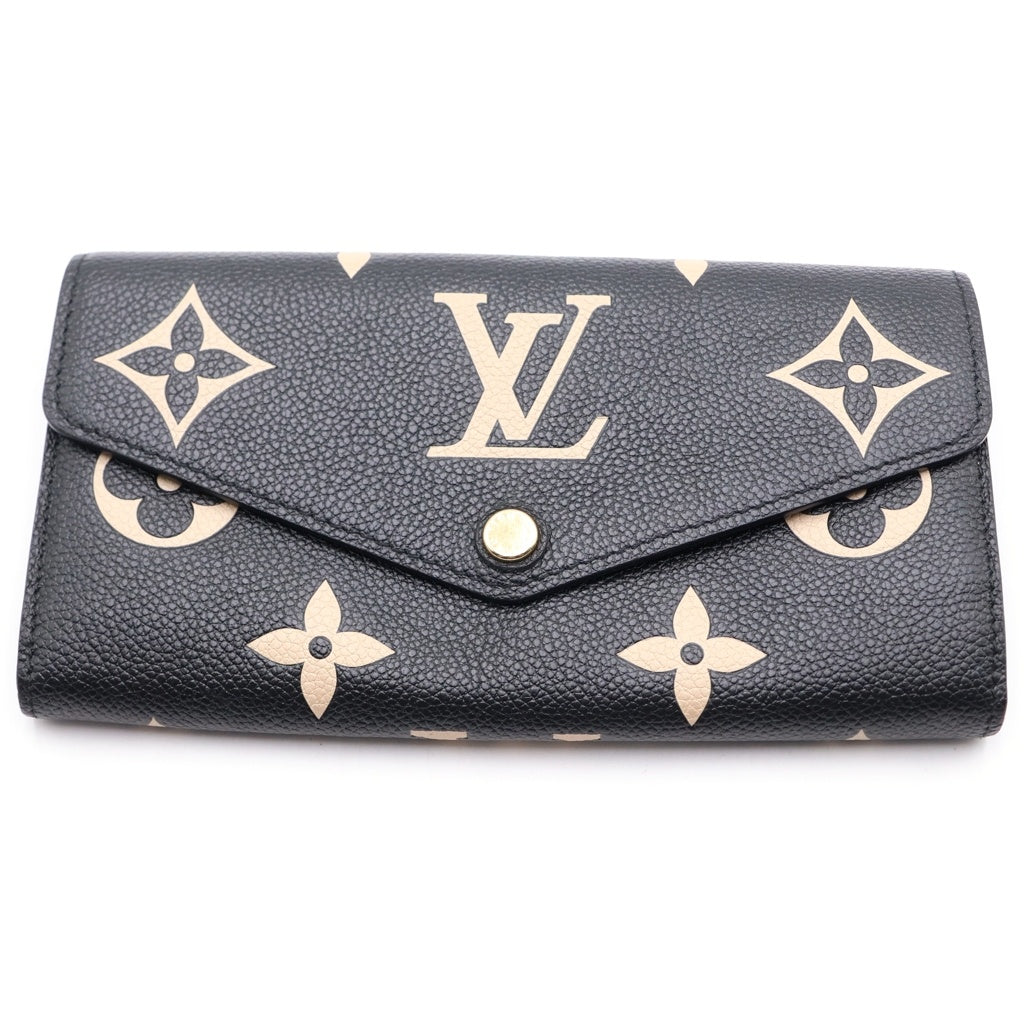 LOUIS VUITTON(ルイヴィトン) モノグラムアンプラント ポルトフォイユサラ バイカラー ブラック×ベージュ M80496 ICタイプ 箱 レディース