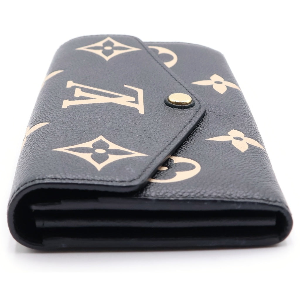 LOUIS VUITTON(ルイヴィトン) モノグラムアンプラント ポルトフォイユサラ バイカラー ブラック×ベージュ M80496 ICタイプ 箱 レディース