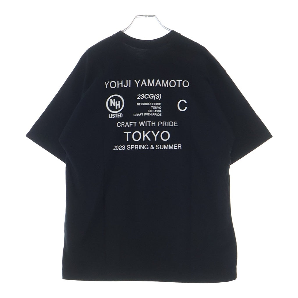 NEIGHBORHOOD(ネイバーフッド) ■2023SS ×ヨージヤマモト 半袖Tシャツ ブラック L