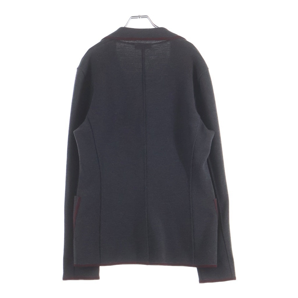 PRADA(プラダ) ウールニット 2B テーラード ジャケット グレー
