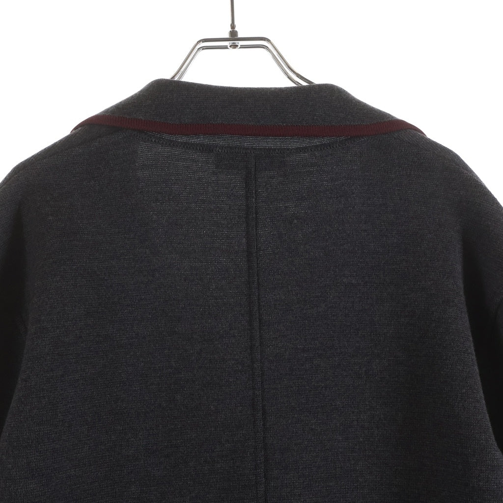 PRADA(プラダ) ウールニット 2B テーラード ジャケット グレー