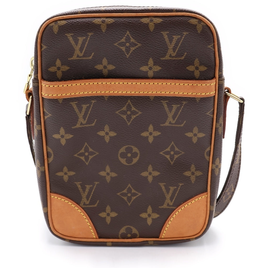 LOUIS VUITTON(ルイヴィトン) モノグラム ダヌーブ ショルダーバッグ ミニバッグ 斜め掛けバッグ ブラウン PVCレザー M45266 ゴールド金具 レディース