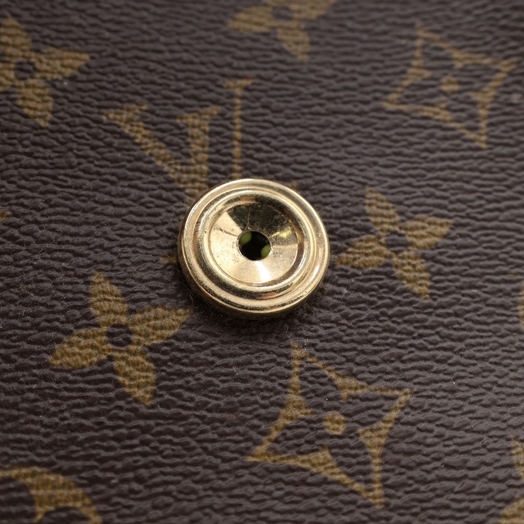 LOUIS VUITTON(ルイヴィトン) モノグラム サンクルーGM ショルダーバッグ ブラウン レザー×PVC M51242 ゴールド金具 レディース