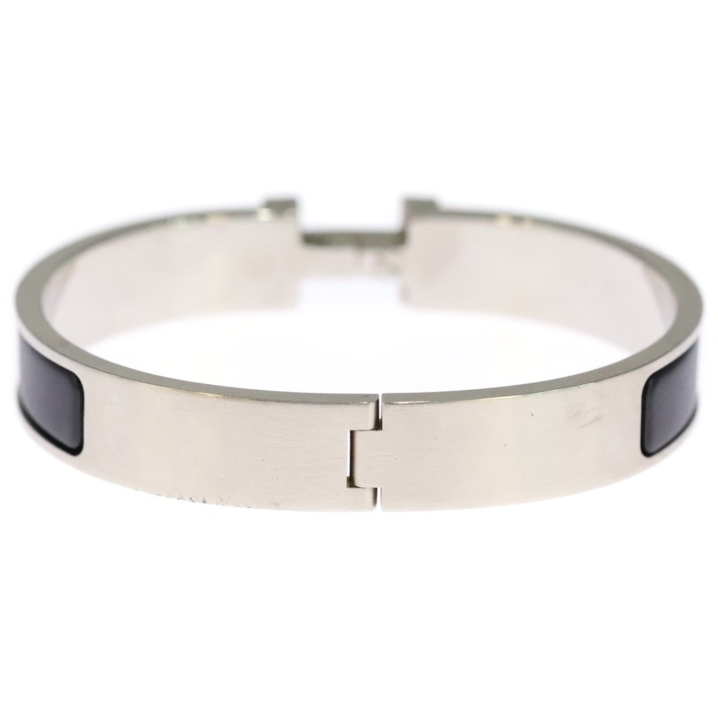 HERMES(エルメス) クリックHH バングル メタル エナメル シルバー ブラック/シルバー レディース