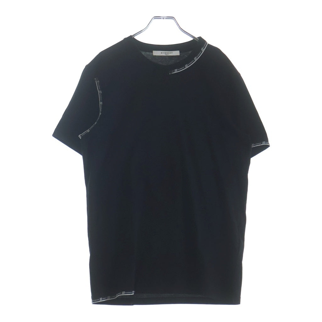 GIVENCHY(ジバンシィ) ロゴテープ 半袖 Tシャツ カットソー ブラック BM70L33002