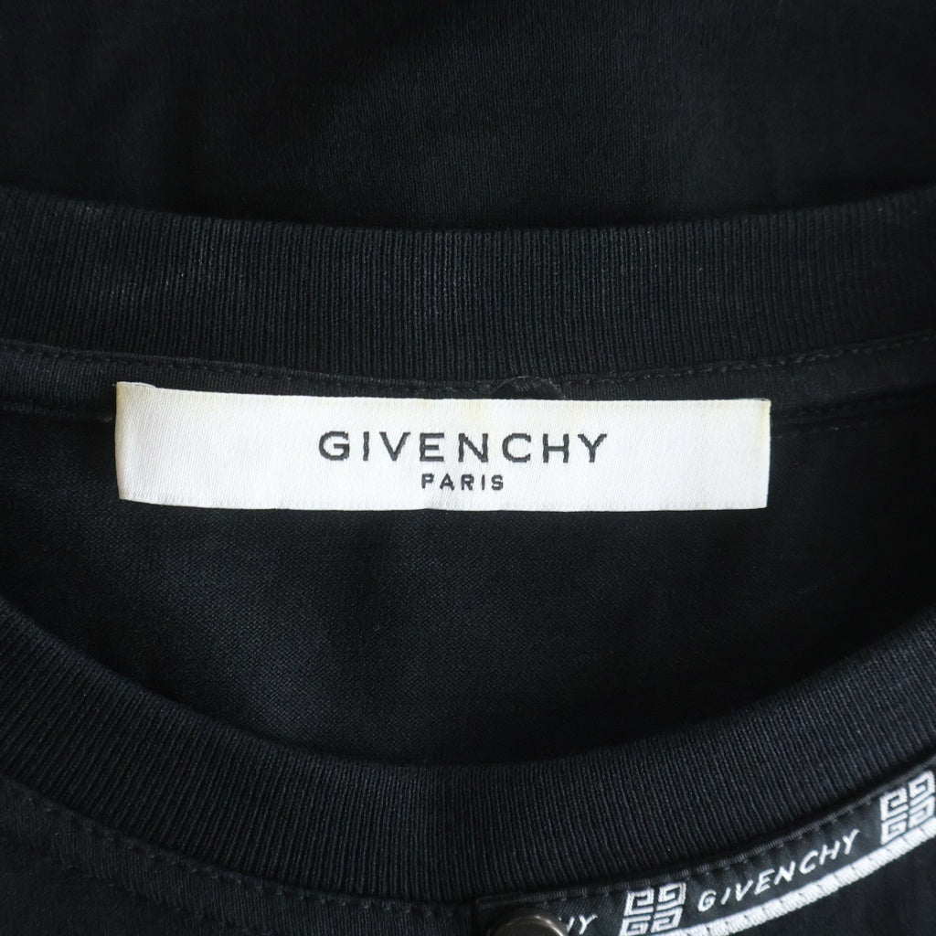 GIVENCHY(ジバンシィ) ロゴテープ 半袖 Tシャツ カットソー ブラック BM70L33002