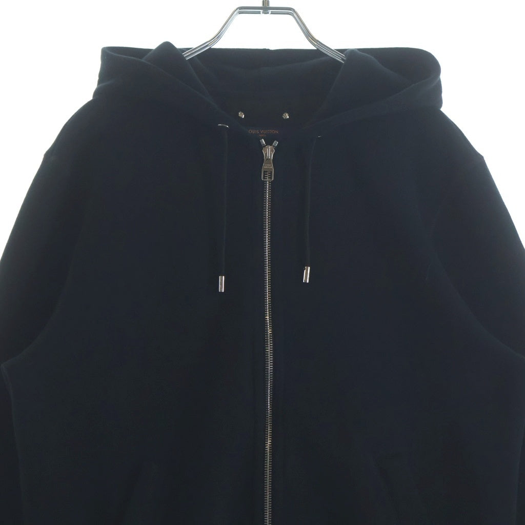 LOUIS VUITTON(ルイヴィトン) 19SS LVロゴ トラベル ジップアップ スウェット パーカー フーディー ブラック RM191Q JUJ HFY42W
