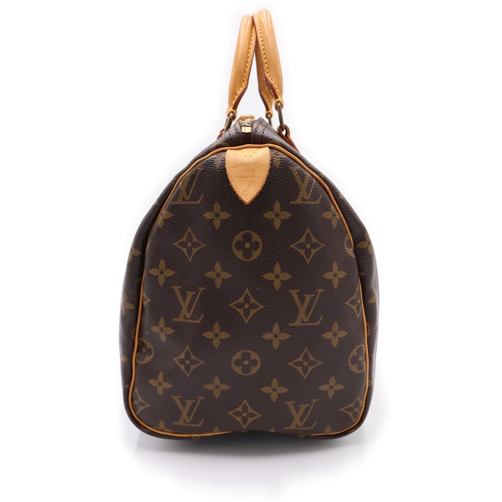 LOUIS VUITTON(ルイヴィトン) モノグラム スピーディ30 PVC レザー ハンドバッグ ブラウン M41526 レディース