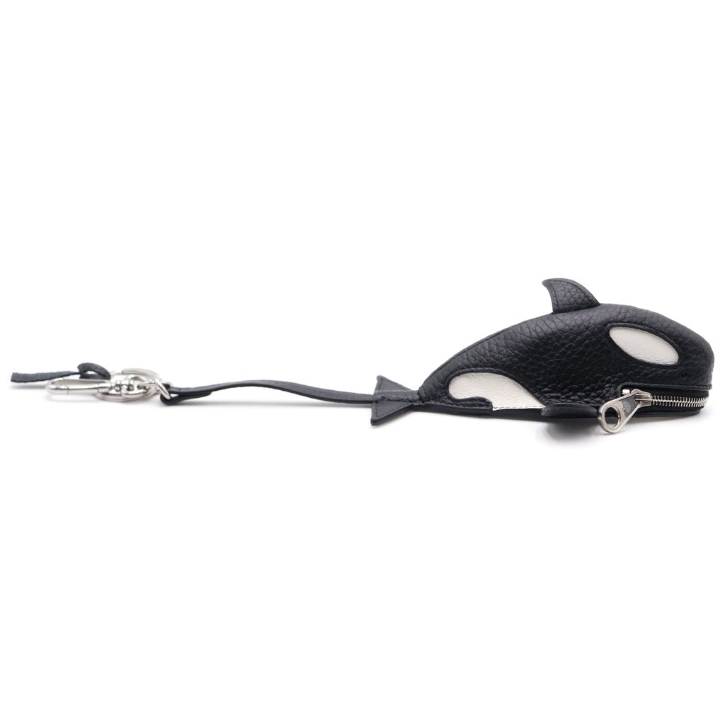 Mulberry(マルベリー) Orca Keyring シャチ キーリング キーホルダー レザー ブラック/ホワイト RK5922