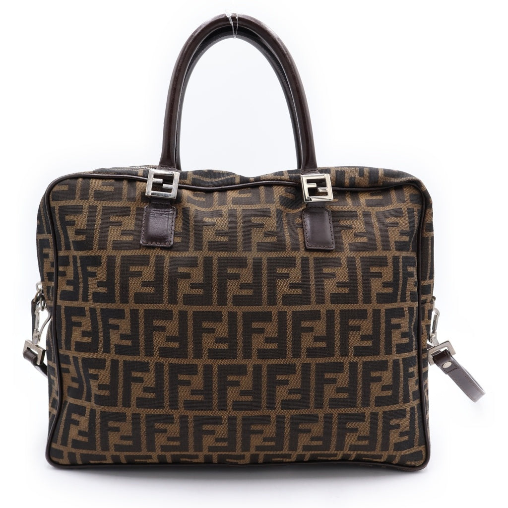 FENDI(フェンディ) 2wayバック ハンドバック ズッカ柄 キャンバス ブラウン レディース