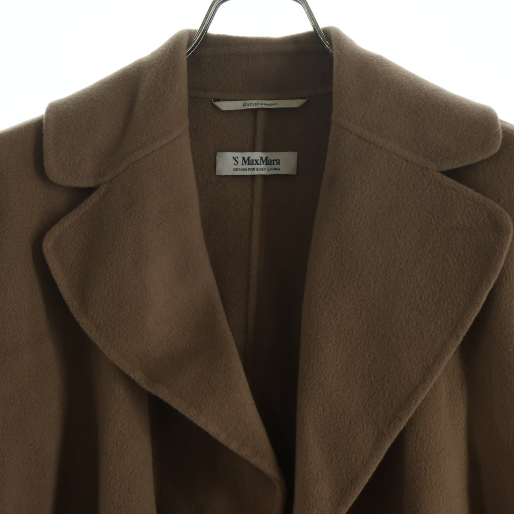 S MAX MARA(エス マックスマーラ) POLDO ヴァージンウール ロングコート ブラウン レディース
