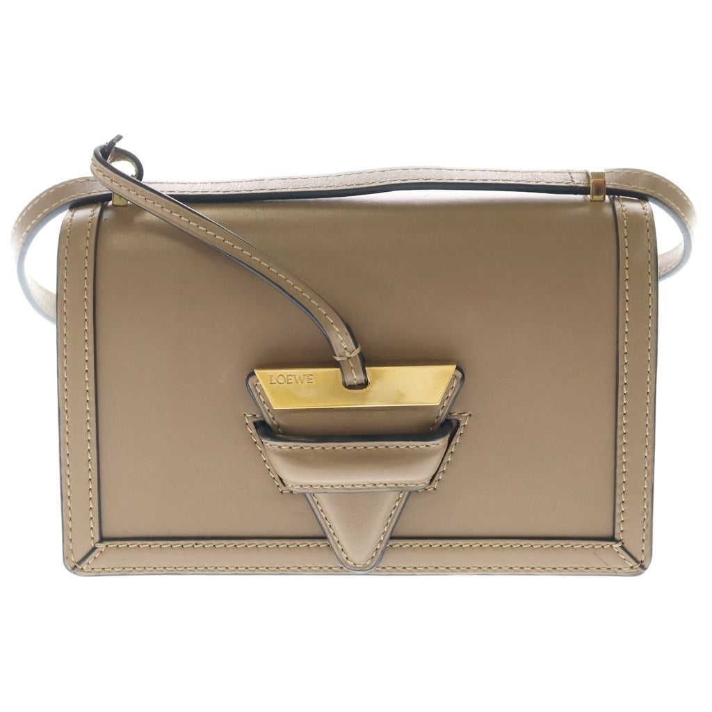 LOEWE(ロエベ) バルセロナ ショルダーバッグ レザー ゴールド金具 ベージュ レディース