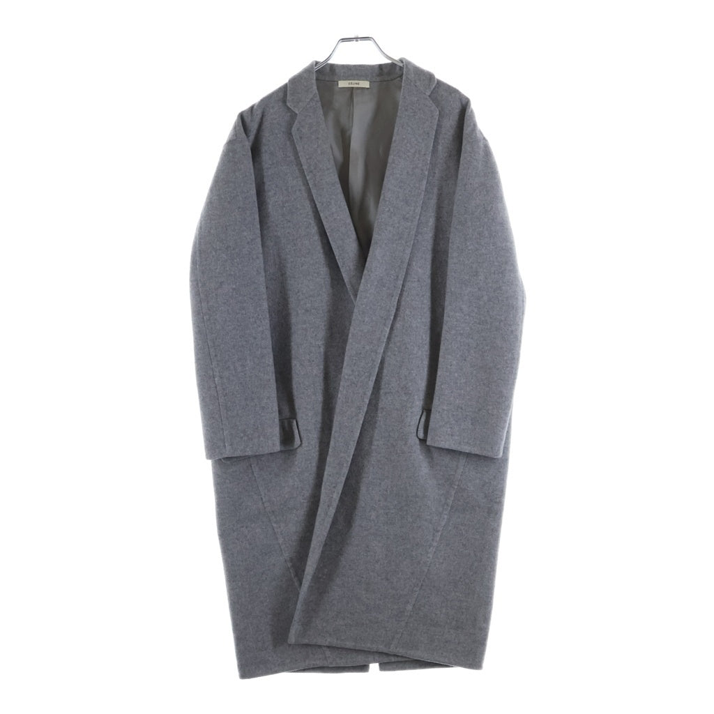 CELINE(セリーヌ) フィービー期 エッグクロンビー カシミヤロングコート グレー 2 8H13 レディース