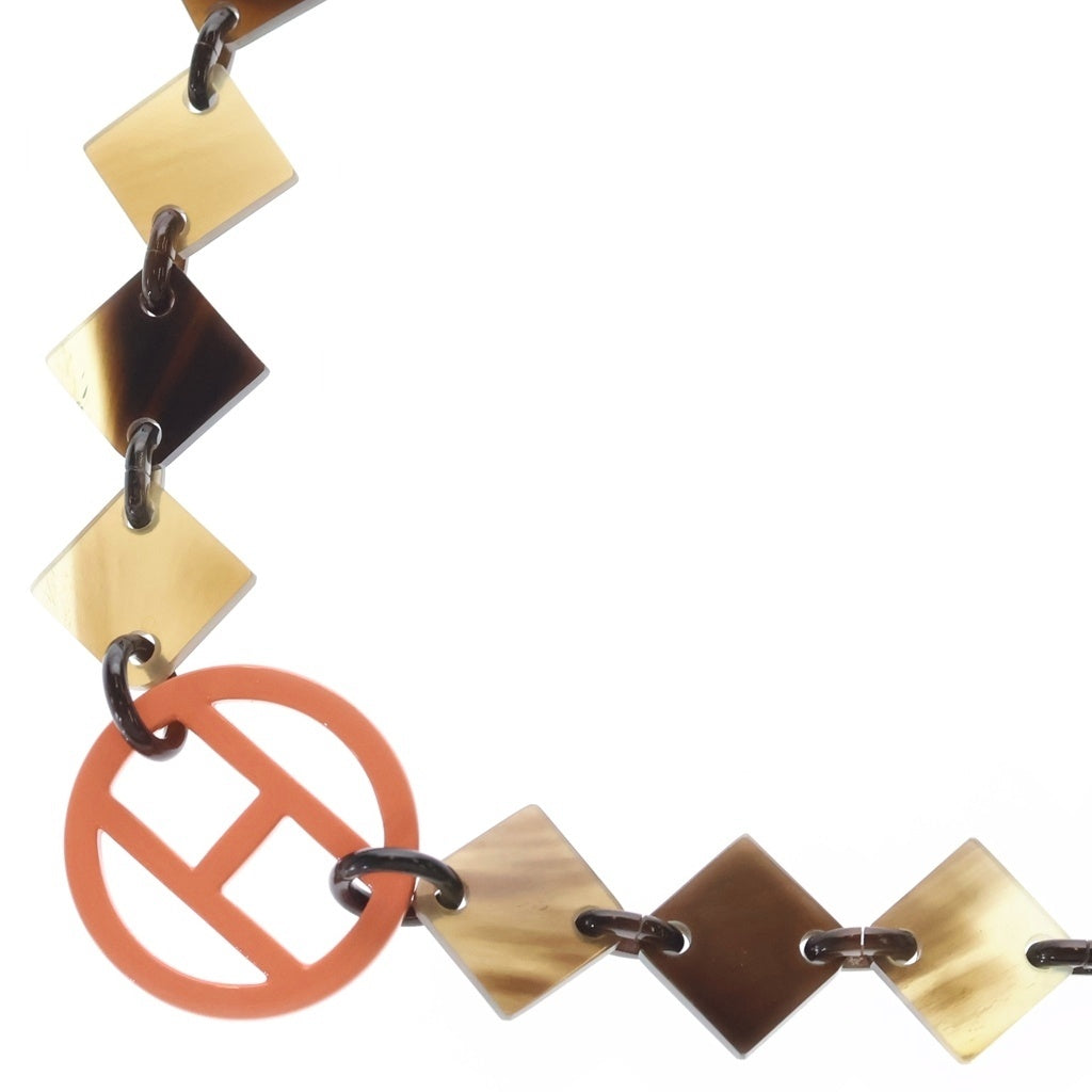 HERMES(エルメス) ディーヴァ ネックレス オレンジ×ブラウン レディース