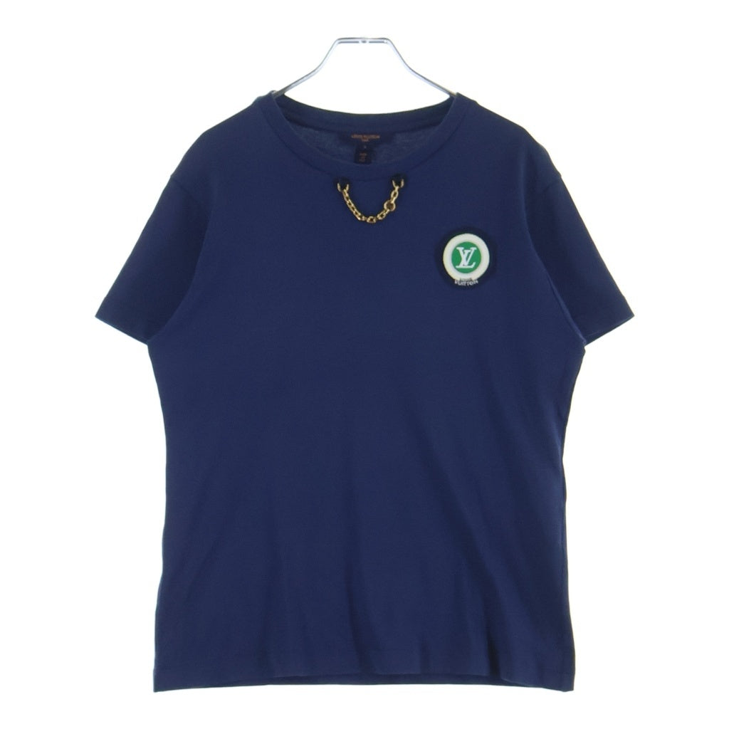 LOUIS VUITTON(ルイヴィトン) ワッペン Tシャツ ネイビー #S RW222W UOL FNTS27 レディース