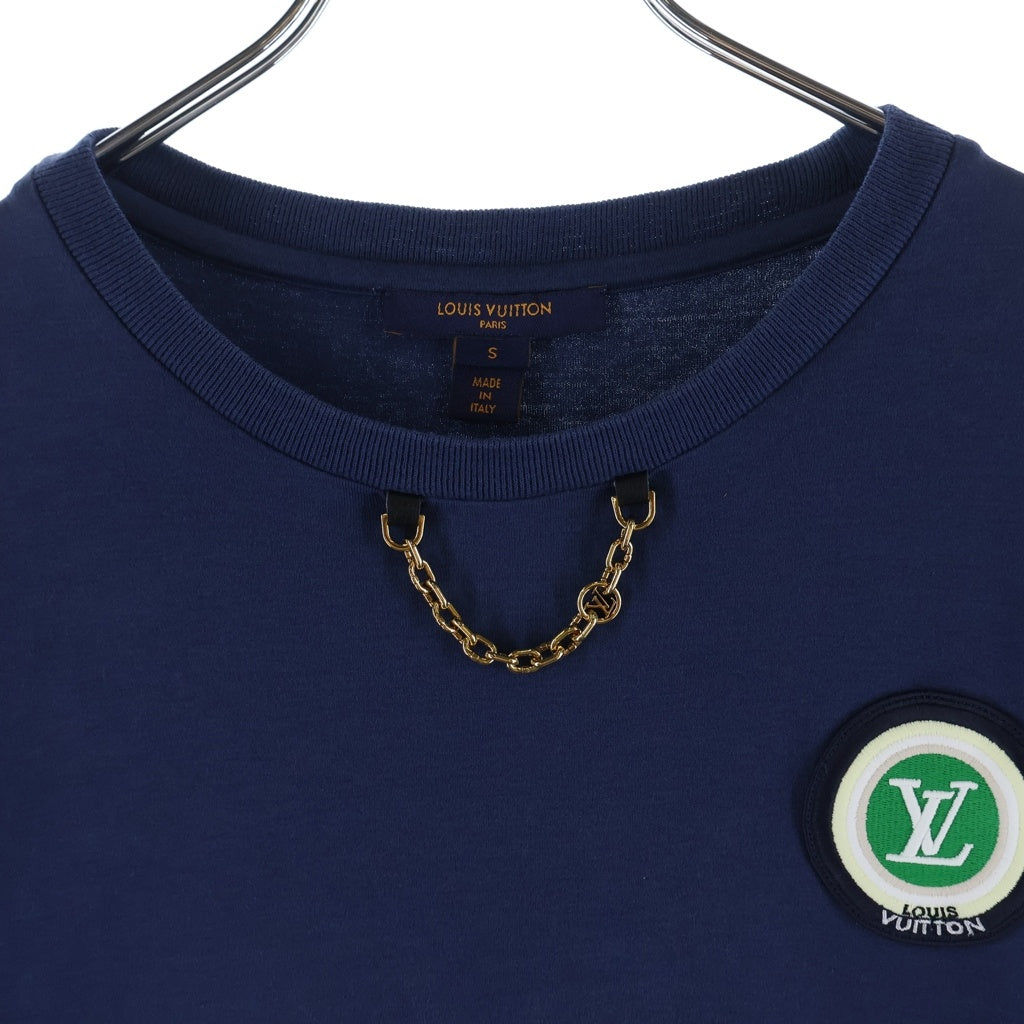 LOUIS VUITTON(ルイヴィトン) ワッペン Tシャツ ネイビー #S RW222W UOL FNTS27 レディース