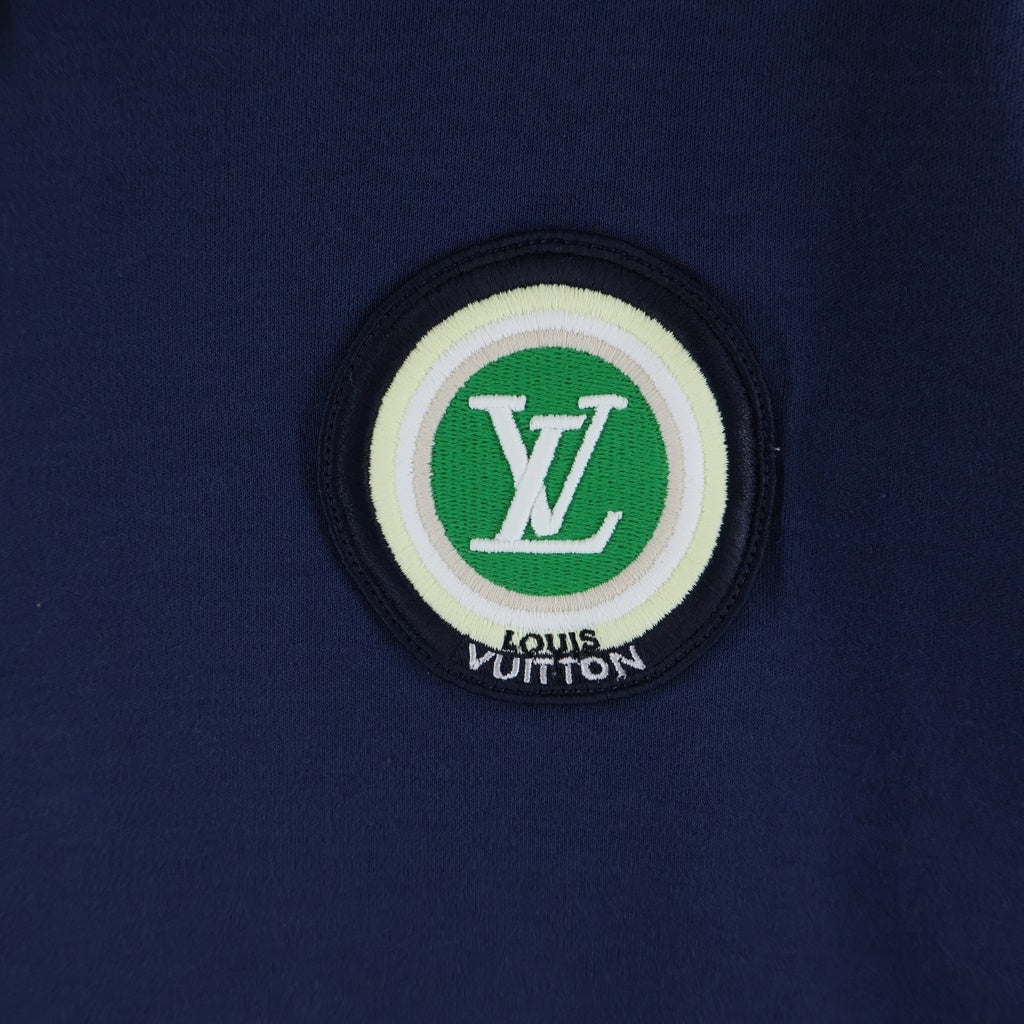 LOUIS VUITTON(ルイヴィトン) ワッペン Tシャツ ネイビー #S RW222W UOL FNTS27 レディース