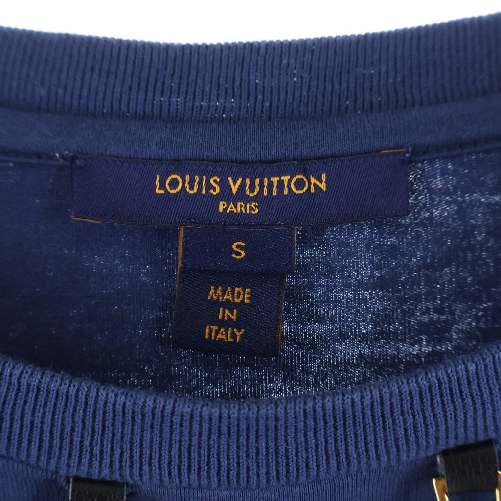 LOUIS VUITTON(ルイヴィトン) ワッペン Tシャツ ネイビー #S RW222W UOL FNTS27 レディース