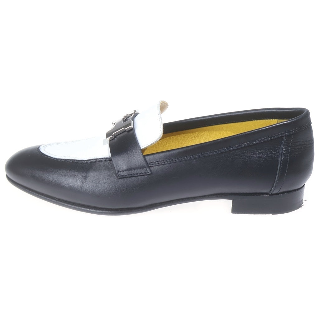 HERMES(エルメス) モカシン パリ レザーローファー ブラック×イエロー #36 1/2 AF211288Z レディース