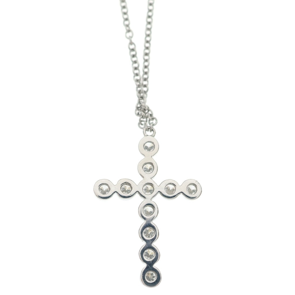 TIFFANY & Co.(ティファニー) ジャズ クロス ダイヤネックレス ペンダント チェーン プラチナ Pt950 レディース