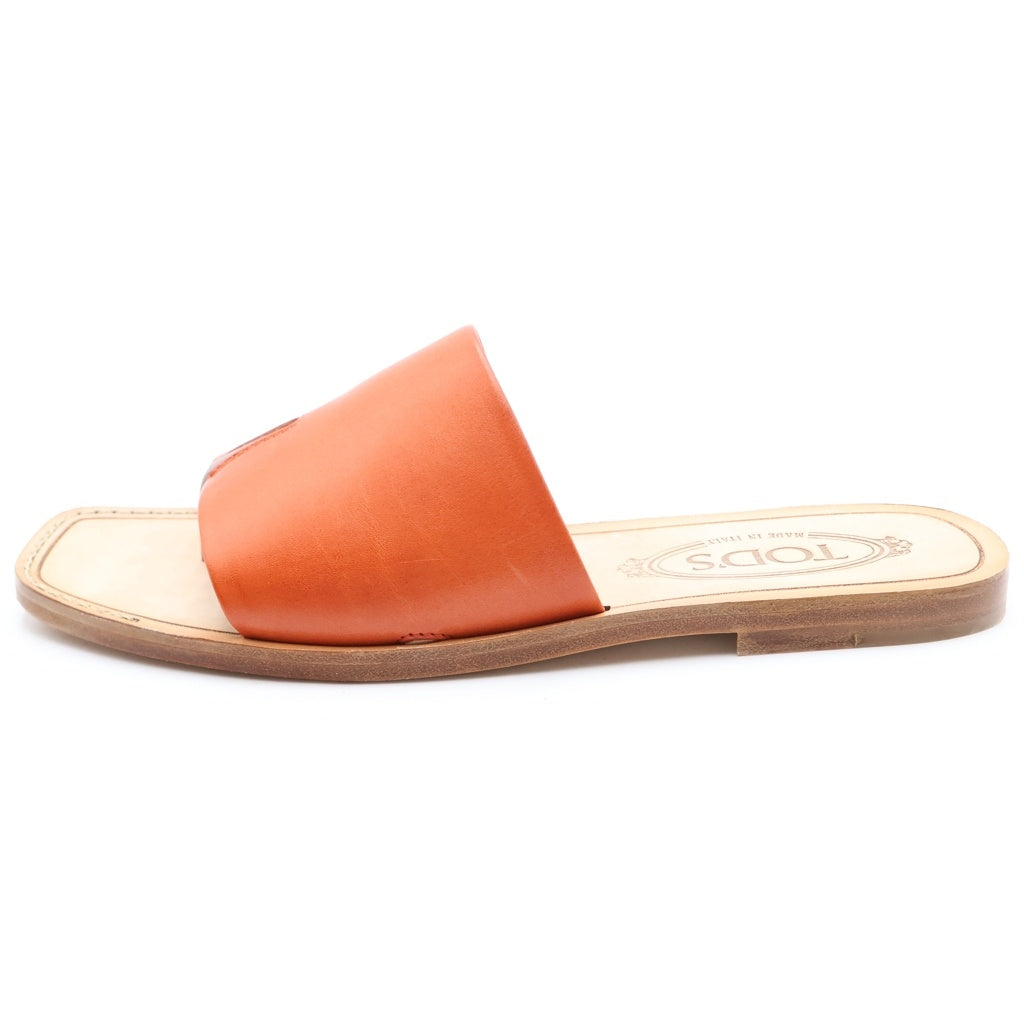 TOD'S(トッズ) レザー サンダル シューズ カーフレザー ブラウン レディース