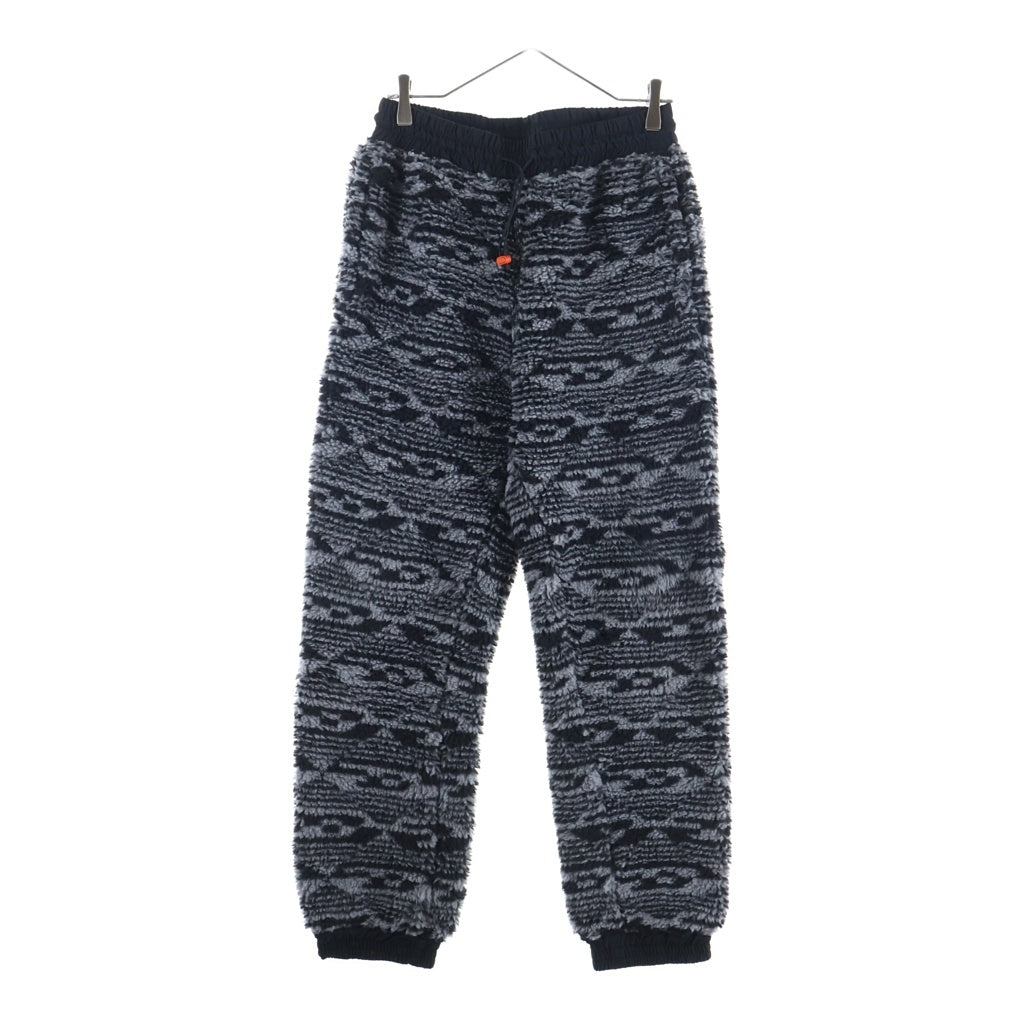 DIESEL(ディーゼル) ディーゼルスポーツ ポリエステル×アクリル ファーフリース セットアップ フーデッド ジップパーカー パンツ #S グレー