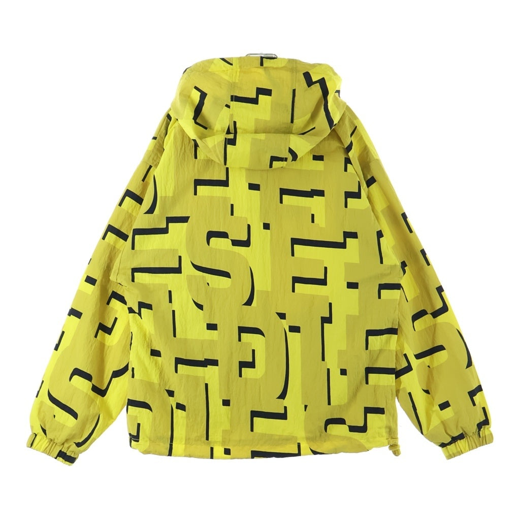 DIESEL ディーゼル モノグラムプリント ナイロン フーデッド ジャケット ウインドブレーカー アウター #44 イエロー J-JASS-MON-PRINT DIESEL(ディーゼル) モノグラムプリント ナイロン フーデッド