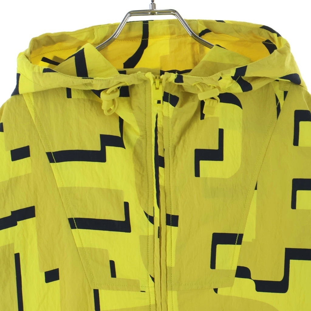 DIESEL(ディーゼル) モノグラムプリント ナイロン フーデッド ジャケット ウインドブレーカー アウター #44 イエロー J-JASS-MON-PRINT