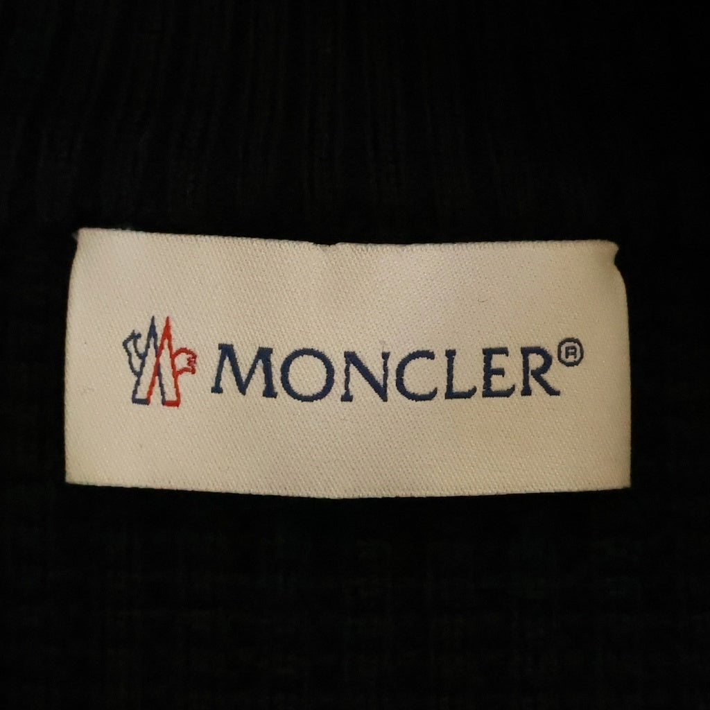 MONCLER(モンクレール) ニット切替 ダウンジャケット ナイロン×ウール アウター #S ブラック F20919B51600