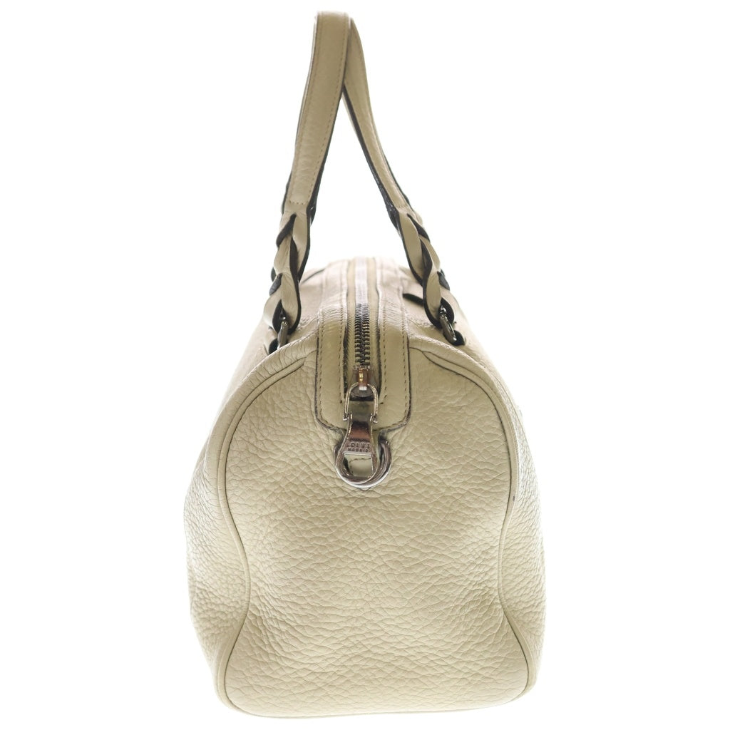 LOEWE(ロエベ) フスタ25 2WAYハンドバッグ ショルダーバッグ ベージュ レザー ブラック金具 レディース