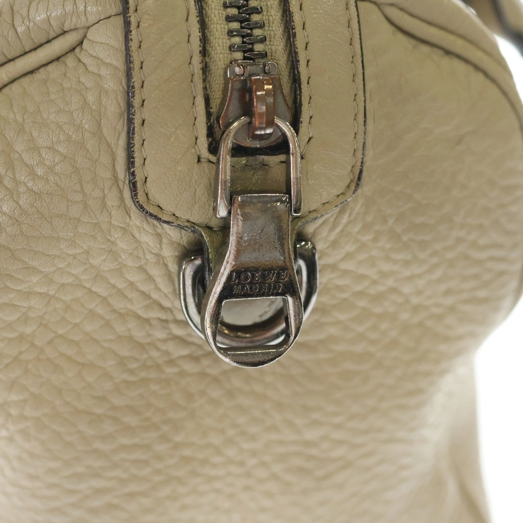 LOEWE(ロエベ) フスタ25 2WAYハンドバッグ ショルダーバッグ ベージュ レザー ブラック金具 レディース