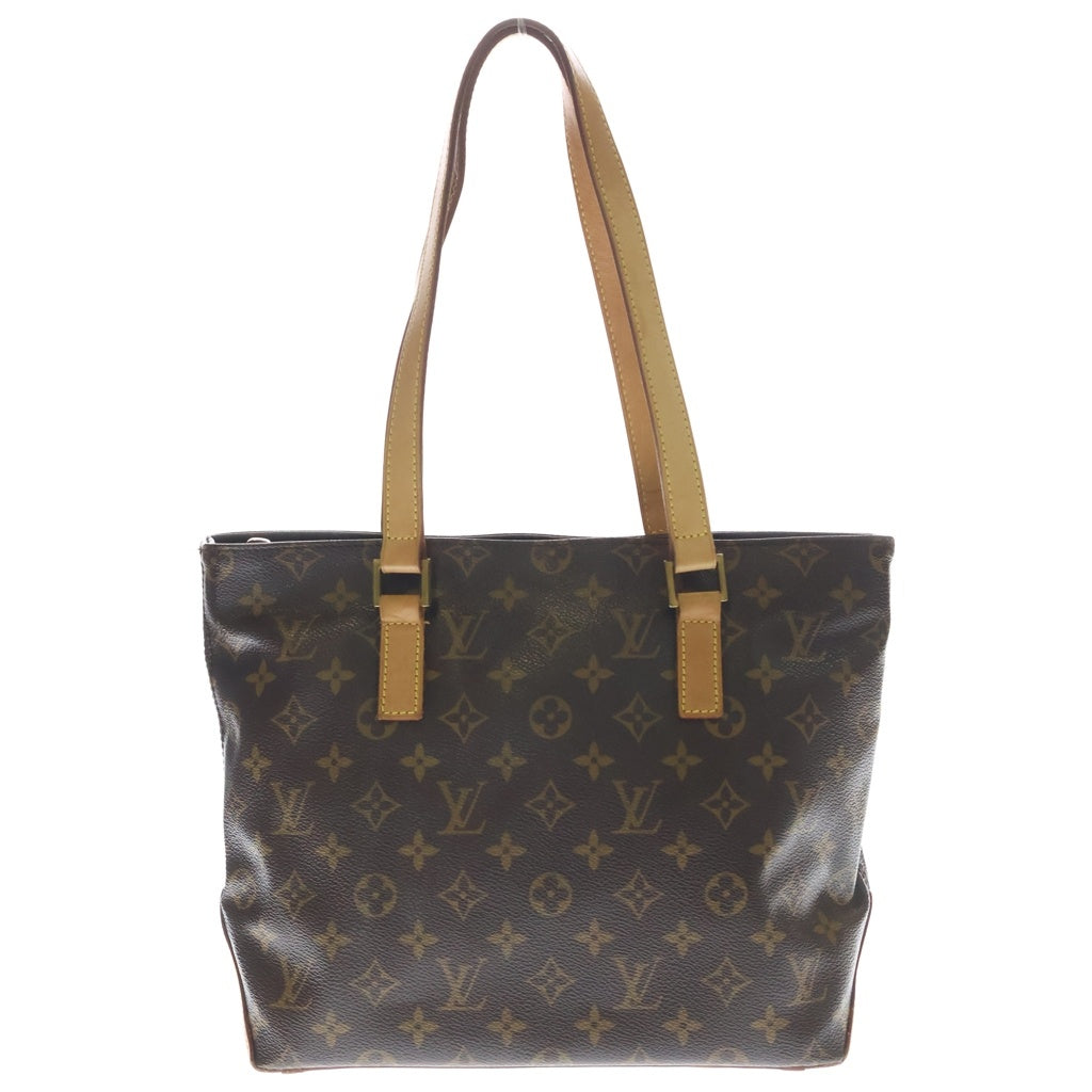 LOUIS VUITTON(ルイヴィトン) モノグラム カバピアノ トートバッグ ハンドバッグ ブラウン レザー×PVC M51148 ゴールド金具 レディース