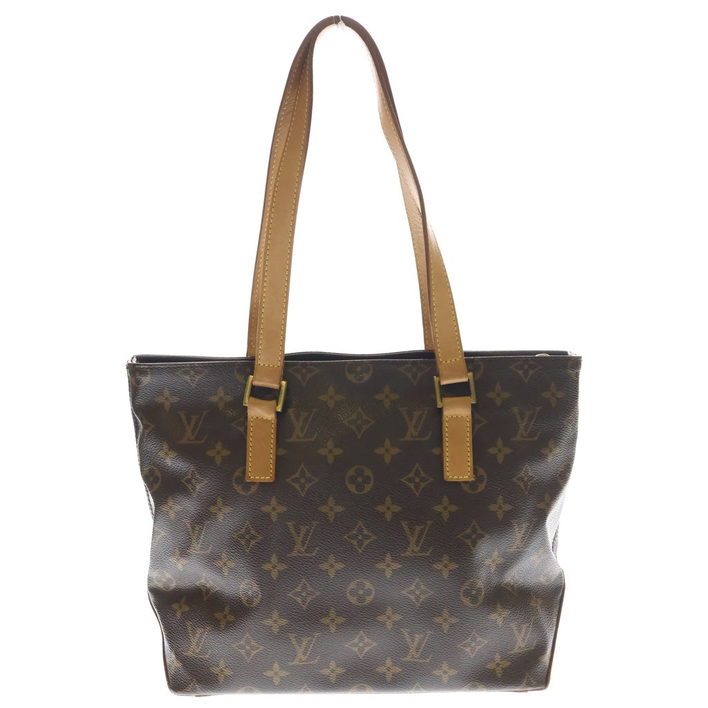 LOUIS VUITTON(ルイヴィトン) モノグラム カバピアノ トートバッグ ハンドバッグ ブラウン レザー×PVC M51148 ゴールド金具 レディース